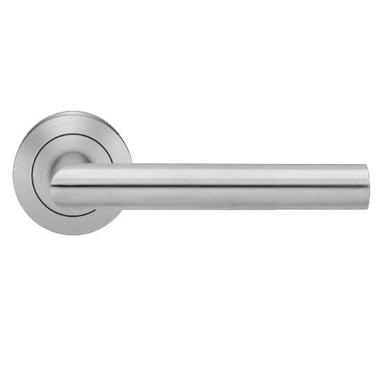 Karcher Design ER28 Rhodos Lever Set w/ 3-Piece Rose 2 1/16", For Custom Bored Door