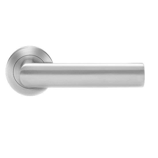 Karcher Design ER14 Iceland Lever Set w/ 3-Piece Rose 2-1/16", For Custom Bored Door