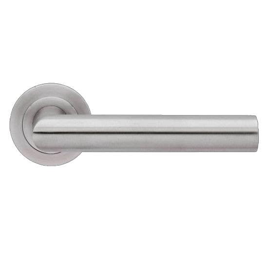 Karcher Design ER18 Rhodos XL Lever Set w/ 3-Piece Rose 2-1/16", For Custom Bored Door