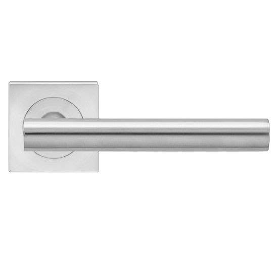 Karcher Design ER21 Manhattan Lever Set w/ 3-Piece Rose 2-1/16", For Custom Bored Door