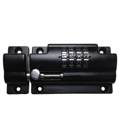 Lockey MS40BL Combination Slide Bolt Lock, Mechanical, Surface Mount