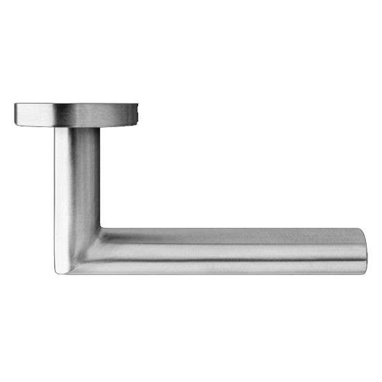 Karcher Design ER29 Cyprus Lever Set w/ 3-Piece Rose 2-1/16", For Custom Bored Door, Satin Stainless Steel
