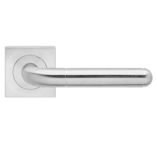Karcher Design ER35 Lignano Steel Lever Set w/ 3-Piece Rose 2-1/16", For Custom Bored Door