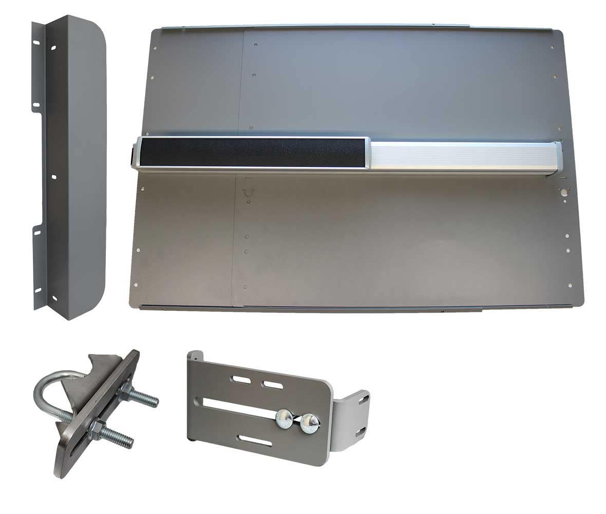 Lockey ED44S Edge Panic Shield Value Kit w/ PB2500 Panic Bar, Panic Shield, Strike Bracket, Latch Protector, Jamb Stop