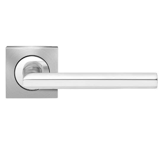 Karcher Design E 'Porto' Lever/Lever Trim For European Mortise Locks (Mamo, Gemo), Satin Stainless Steel