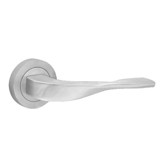 Karcher Design ER88 Nevada Lever Set w/ 3-Piece Rose 2-1/16", For Custom Bored Door