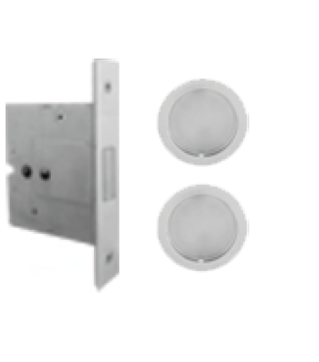 INOX PD5000 Interior Mortise Lockset w/ FH22 Luna Flush Pull