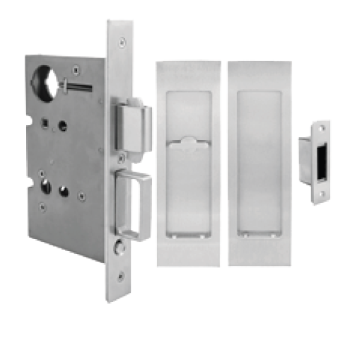 INOX PD8000 Interior Mortise Lockset w/ FH27 Linear Flush Pull & TT09 Thumbturn