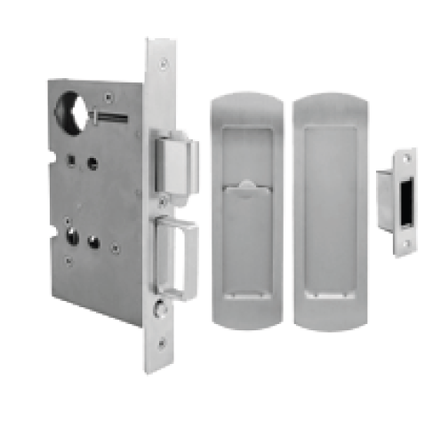 INOX PD8000 Interior Mortise Lockset w/ FH29 Arc Flush Pull & TT09 Thumbturn