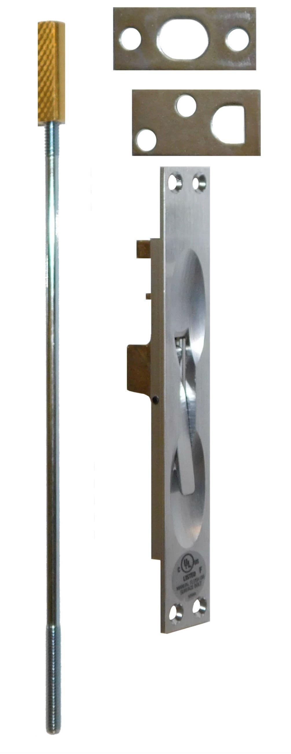 FHI DJ-1555-626 Flush Bolt with 3/4" Bolt Throw, 3/4" Rod Backset, 12" Rod length