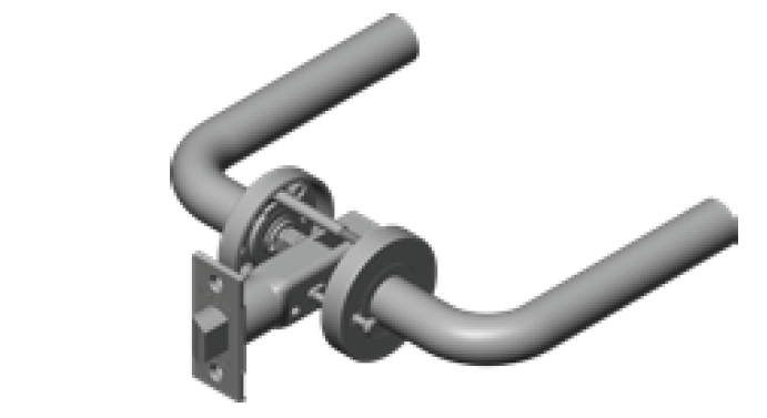 INOX TL4 Interior Tubular Lockset, GT/ SH Rose, Group B, Non-Quick Ship