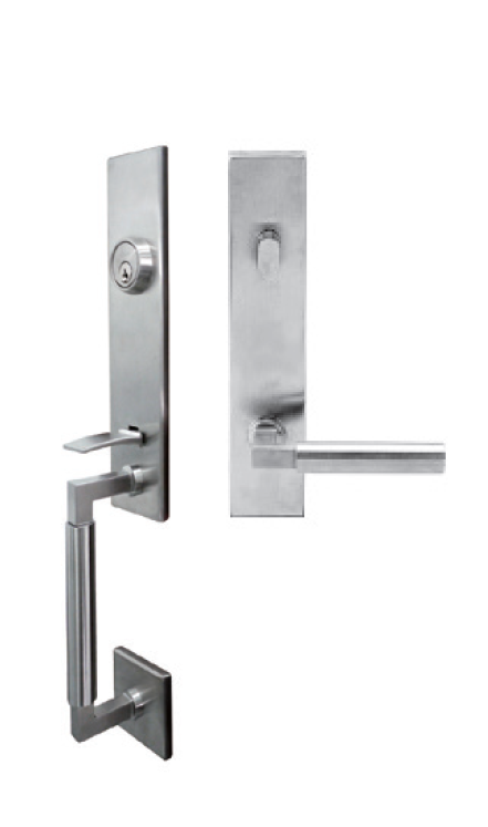 INOX NY/MH Tubular Exterior Lockset For Entrance, New York & Manhattan