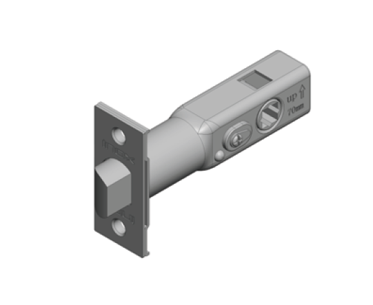 INOX LA/SF Tubular Lockset With Oval/Rectangular Plate