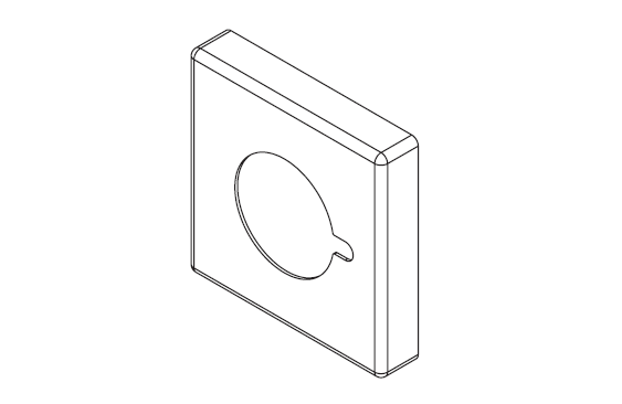 INOX PR-GS Tubular Square Rose Cover