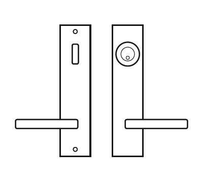 Karcher Design UEL48 Oregon Tubular Entry Set w/ Escutcheon Plate, Lever/Lever