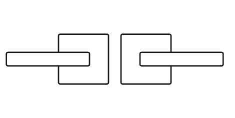 Karcher Design UEPL55 Paris Lever Set w/ Plan Design Rose 2 9/16", For Pre-Bored Door (2 1/8")