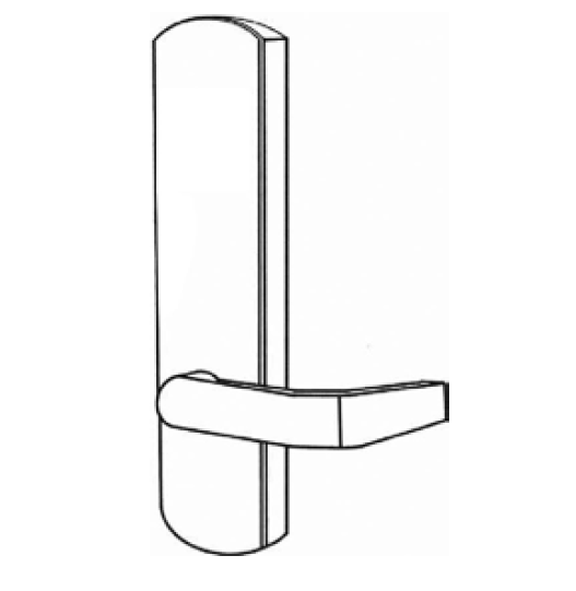 INOX EDES07 Escutcheon Exit Device Trim with 07 Lever