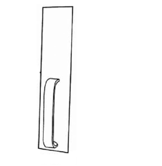 INOX EDPP10 Pull Plate Escutcheon, Satin Stainless Steel