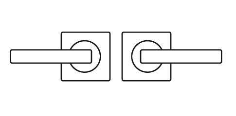 Karcher Design UER40  Lever Sets "Phoenix" For Pre-Bored Door(2 1/8")