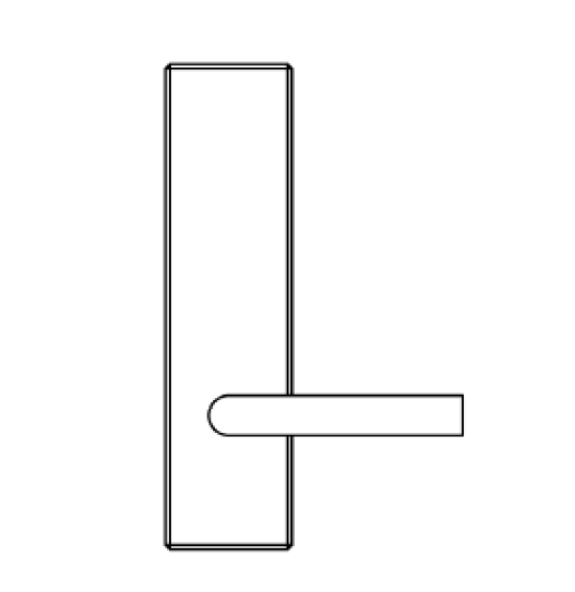 INOX EDCV-XSF Trim for ED93 Series Concealed Vertical Rod