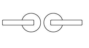 Karcher Design UEPL53Y Torino Lever Set w/ Plan Design Rose, For Pre-Bored Door (2 1/8")