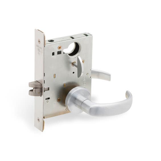 Schlage L Series Grade 1 Mortise Lock W/ M Collection Lever & Escutcheon Trim, Non-Keyed Functions