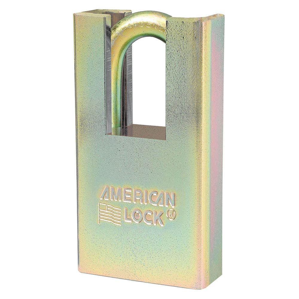 American Lock A5200GLSHN Rekeyable Solid Steel Government Padlock, 1-1/8" Shackle