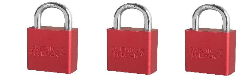 American Lock A1105KAS Safety Lockout Padlock - Keyed-Alike Set