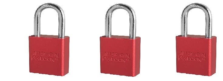 American Lock A1106KAS Safety Lockout Padlock - Keyed-Alike Set