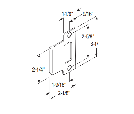 Falcon RU Series Strike, Lip Length 1 3/16"