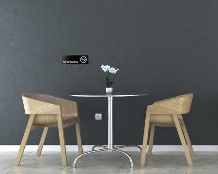 Alpine Industries ALPSGN-9 No Smoking  Sign 3"x 9"