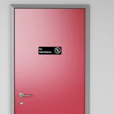 Alpine Industries ALPSGN-11 No Admittance Sign,3"x9"