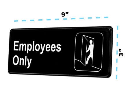 Alpine Industries ALPSGN-21 Employees Only Sign, 3"x9"
