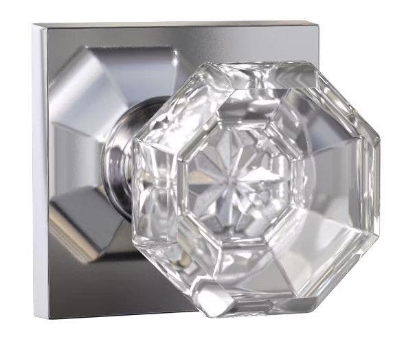 Delaney BV925-7 Bravura Bancroft Grade 2 Crystal Knob with Square Trim