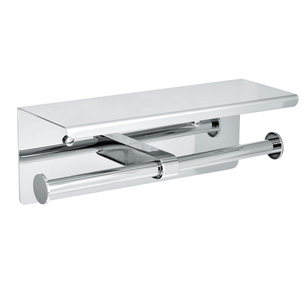 Alpine Industries ALP487 Toilet Paper Holder with Shelf Storage Rack