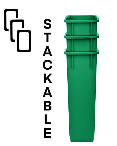 Alpine Industries ALP477 23 Gallon Slim Recycling/Trash Can