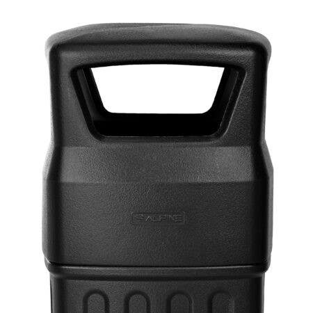 Alpine Industries ALP474 Outdoor/Indoor Trash Can,Black, 16 Gallon Capacity
