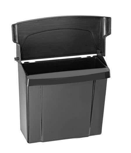 Alpine Indsutries ALP451-BLA-3 Black Durable Plastic Sanitary Napkin Receptacle, (3-Pack)