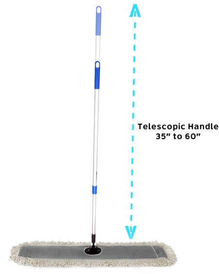 Alpine Industries ALP434 Cotton Floor Dust/Dry Mop Set