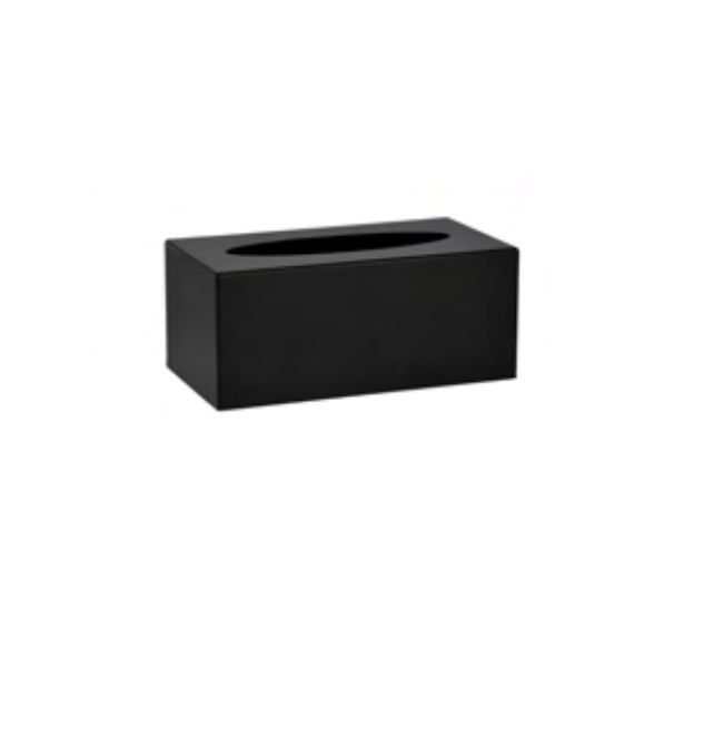 Alpine Industries ALP40 Black Acrylic Tissue Box Containers for Home or Business