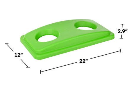 Alpine Indsutries ALP4778 23 Gallon Slim Recycling Can, Finish-Lime Green, 3-Pack