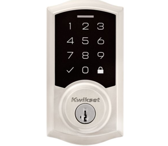 Kwikset 270 SmartCode Touchpad Electronic Deadbolt, Round Corner Adj. Latch