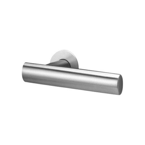 Modric 3530 Mode Lever Handles On Quadaxial Fixing Roses, Satin Stainless Steel