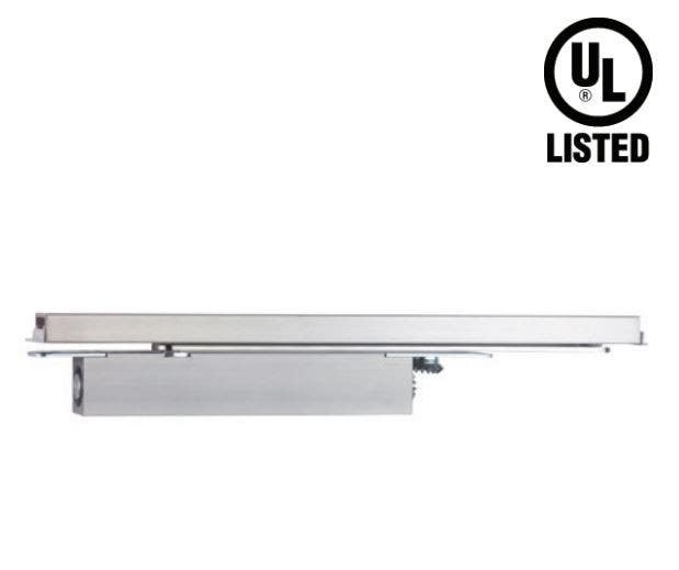 Modric 9133S Allgood Concealed Door Closer With Track, Satin Stainless Steel