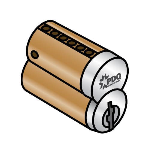 PDQ HSC High Security Keying Systems, Cut Key, Finish-Satin Chrome