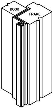 PBB CG31CL Full Mortise Swing Clear Flush Mount 1/16" Inset Aluminium Hinge, Heavy Duty