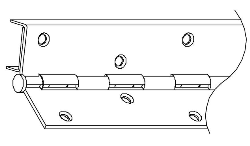 PBB CH51G Full Mortise With Full Guard Stainless Steel Hinge