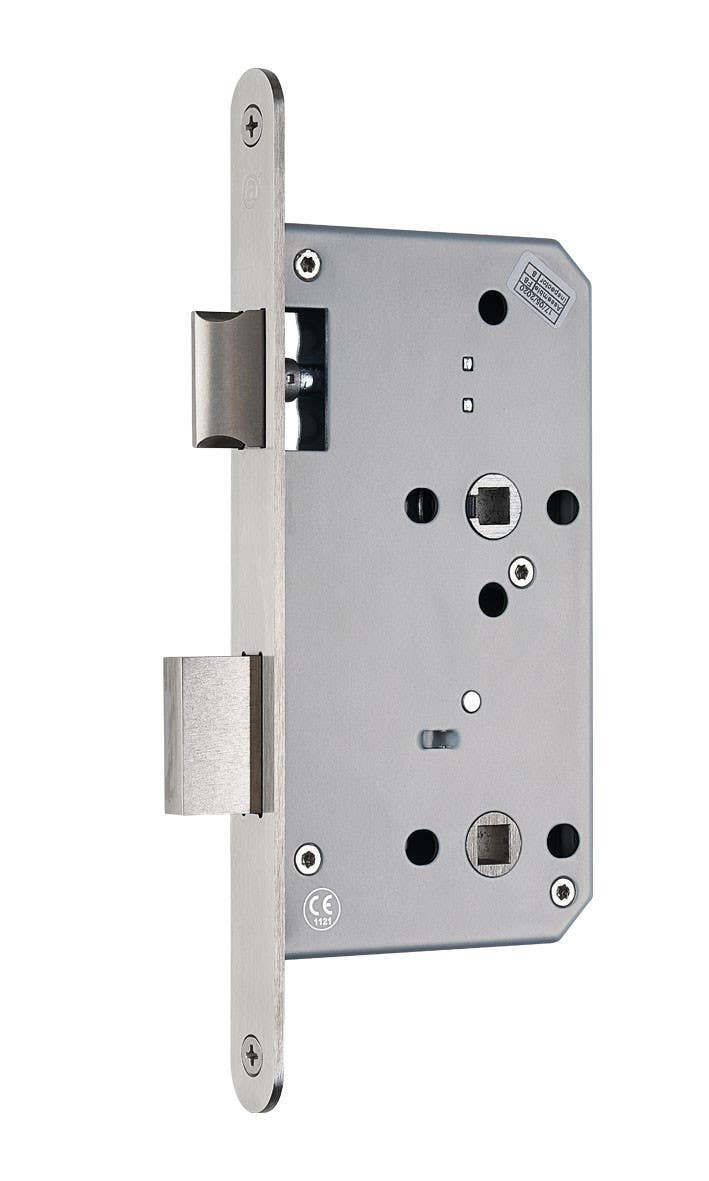Modric SS7608FN60 Allgood Hardware 76 Series Vertical Bathroom Lock, Satin Stainless Steel