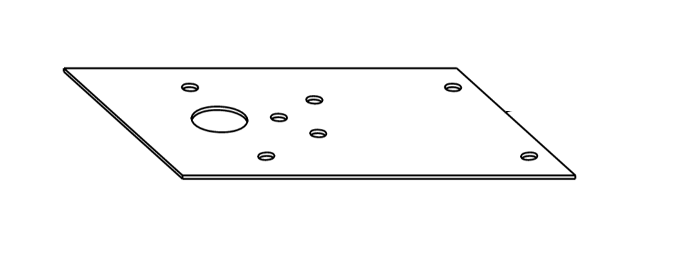 Rixson 3274010 Floor Plate Package For Independently Hung Closer