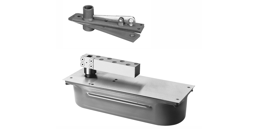 Rixson H40 x 587 Heavy Duty Center Hung Floor Closer w/ Side Load Arm, Double Acting